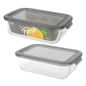 Pojemnik ze szkła żaroodpornego prostokątny KEEP IT FRESH 1500ml RAVI